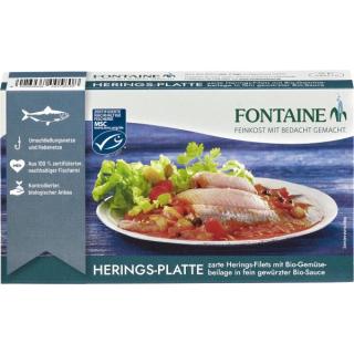 Heringsplatte mit Bio Gemüse