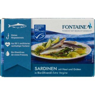 Sardinen mit Haut und Gräten in Bio Olivenöl