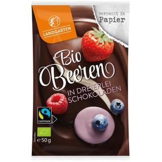 BIO Beeren in dreierlei Schokolade