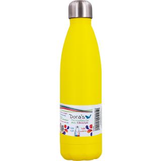 Thermoflasche Edelstahl gelb 0,5l