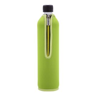 Glasflasche mit Neoprenbezug grün 0,5l